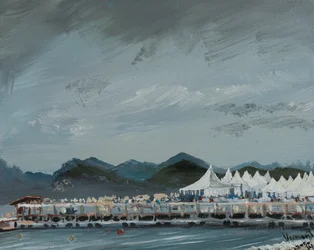 Cannes Film Festival tält 2014, 2914, (akryl på dukskiva)